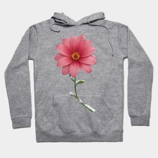 Pink Winter Flower Covered in Snow Hoodie